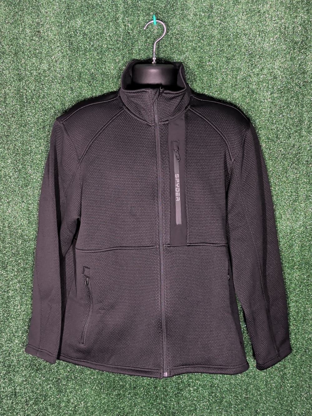 NWT Spyder Men's Black Full-Zip Performance Jacket